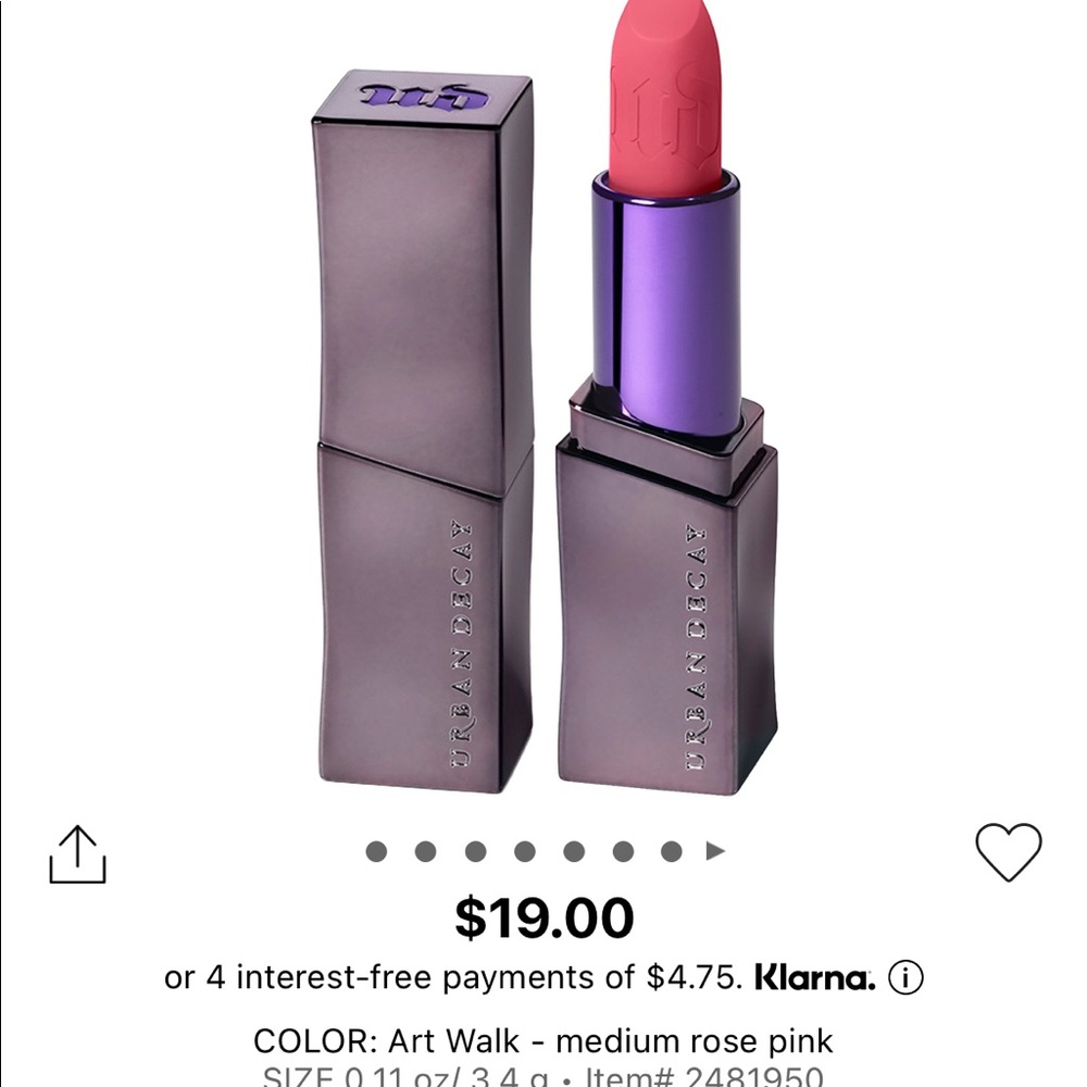 Urban decay lipstick rose pink